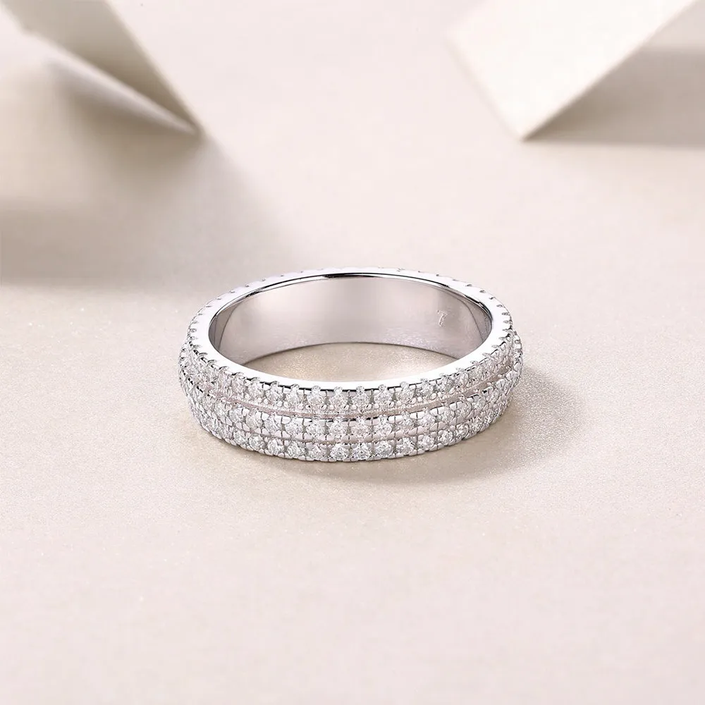 Moissanite S925 Double Layer Ring