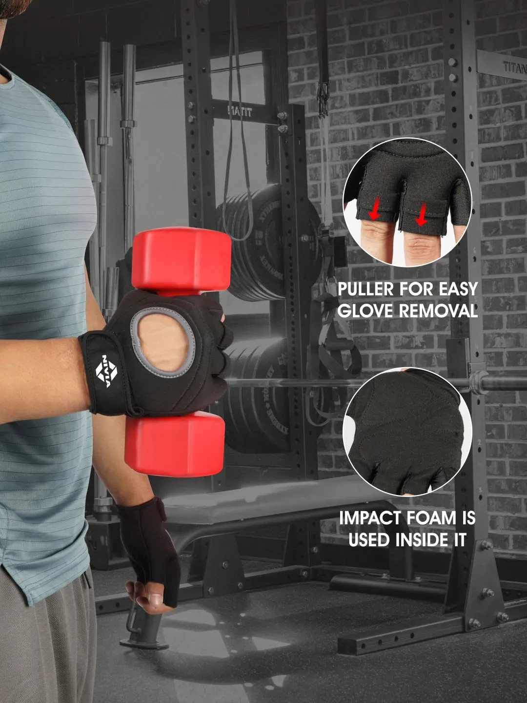 NIVIA Warrior 2.0 Cross Training Gloves (Black