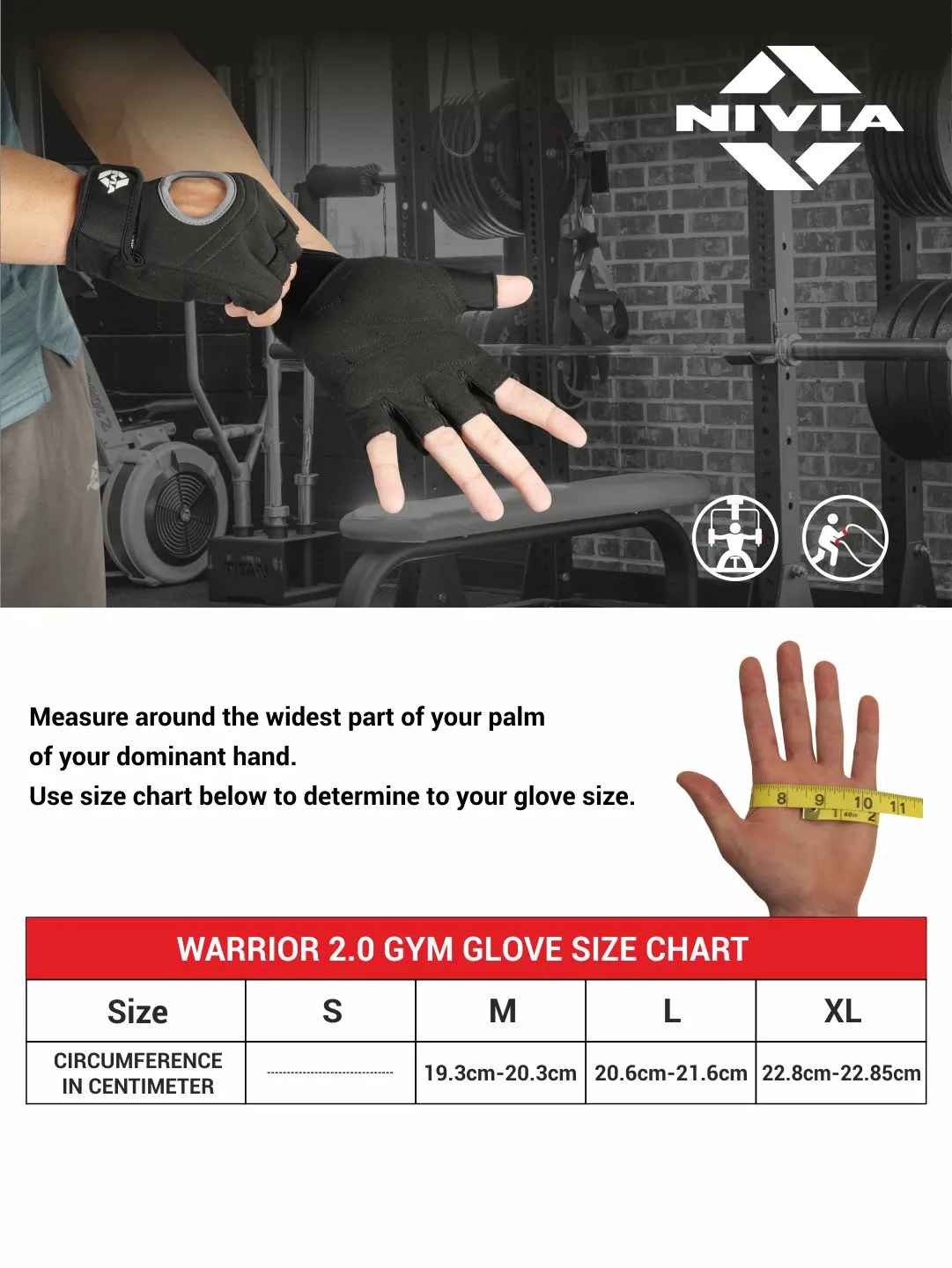 NIVIA Warrior 2.0 Cross Training Gloves (Black