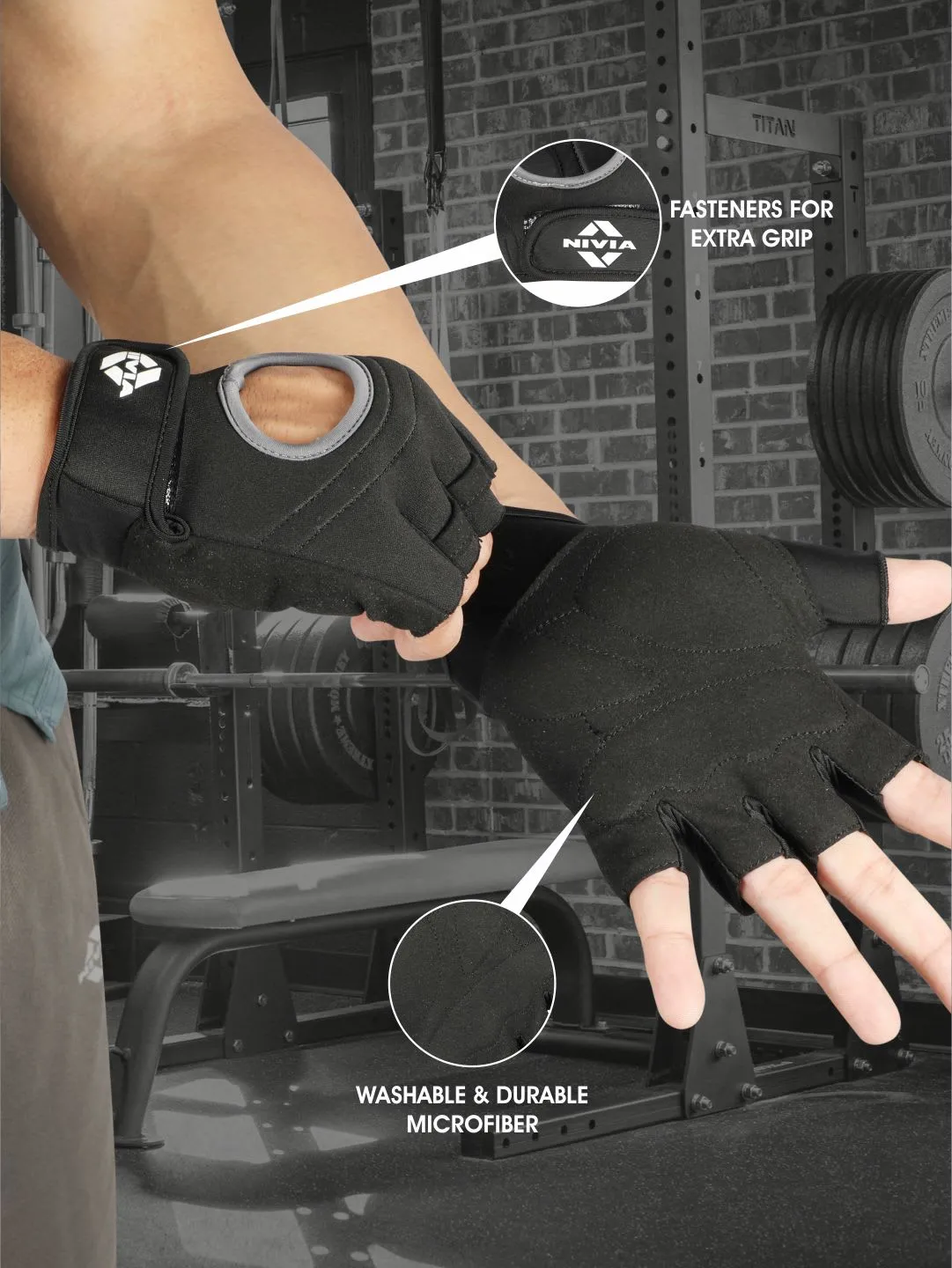 NIVIA Warrior 2.0 Cross Training Gloves (Black