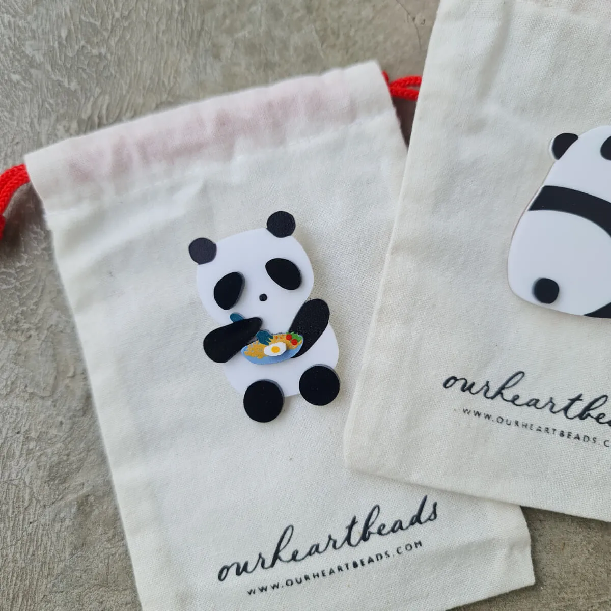 Panda Mie Goreng Brooch