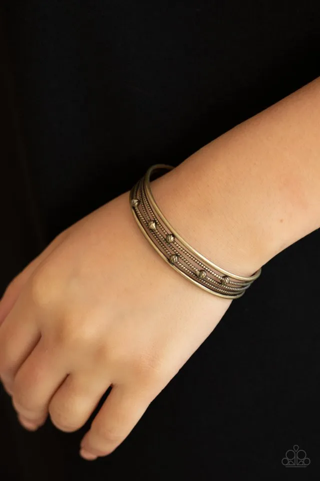 Paparazzi Bracelet ~ Extra Expressive - Brass