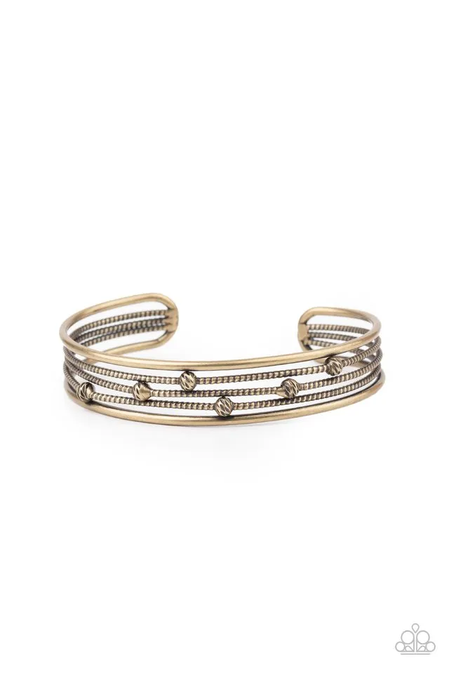 Paparazzi Bracelet ~ Extra Expressive - Brass