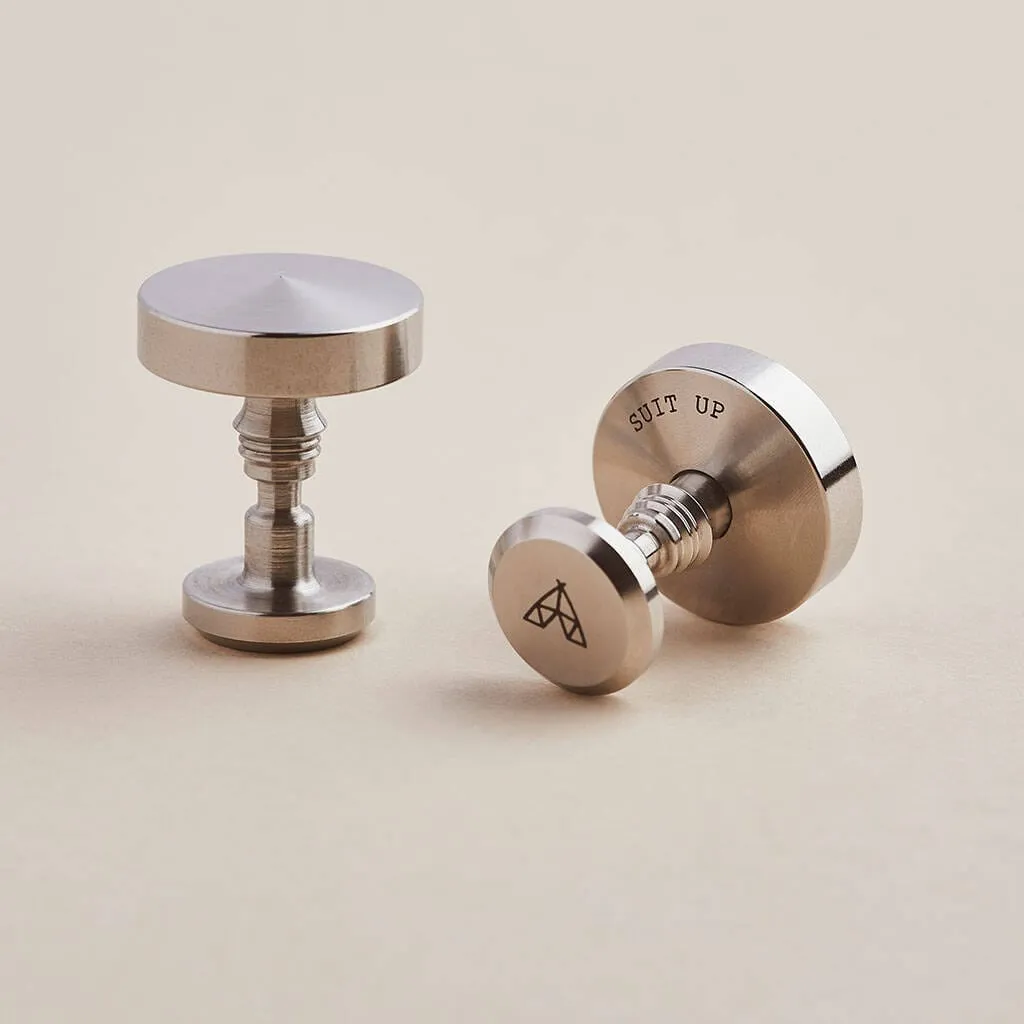 Personalised Stainless Steel Hidden Detail Cufflinks