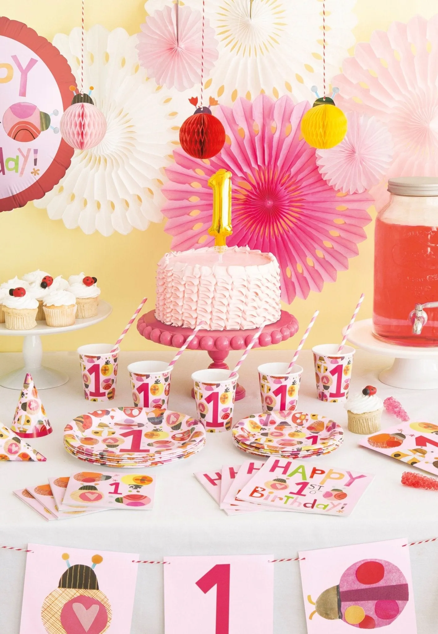 Pink Ladybug Party Hats