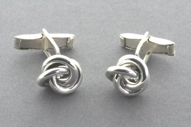 Polished Sterling Silver Knot Cufflinks
