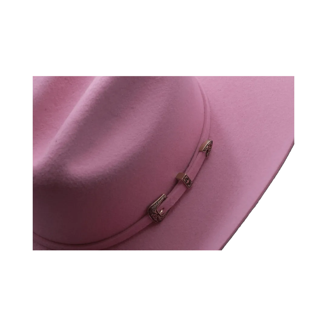 Pro Hats Women's Stockyard Pink Precreased Cowboy Hat