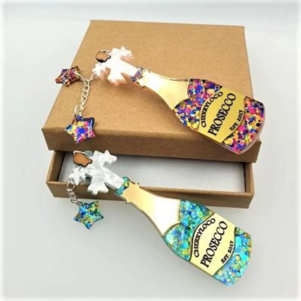 Prosecco Bottle Brooch by Cherryloco Jewellery