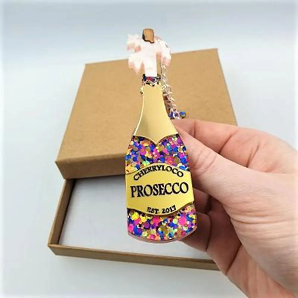 Prosecco Bottle Brooch by Cherryloco Jewellery