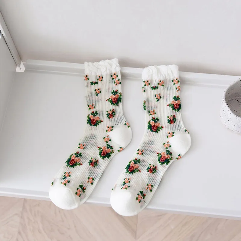 Retro Floral Socks