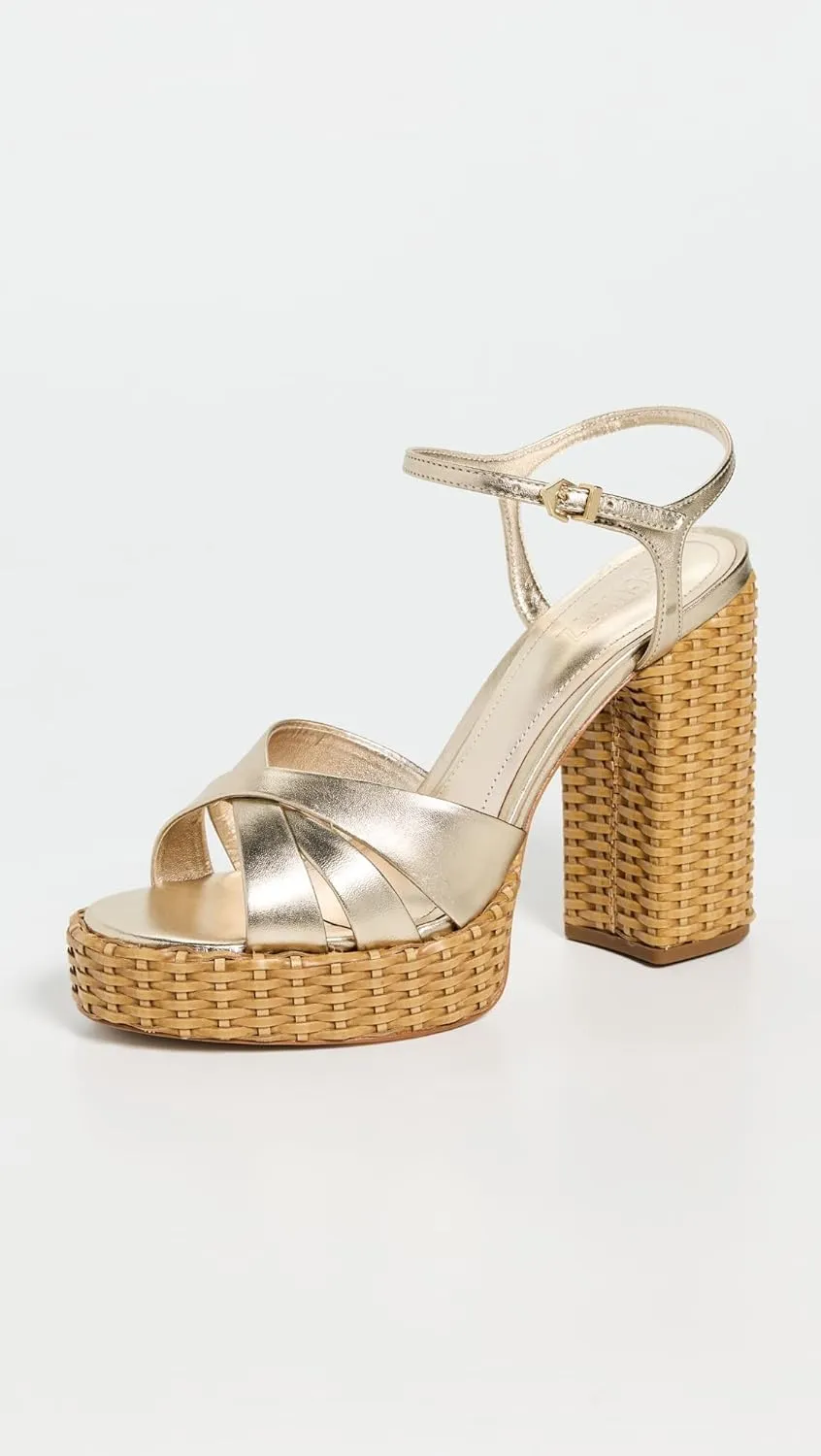 SCHUTZ Women's Keefa Straw Sandal