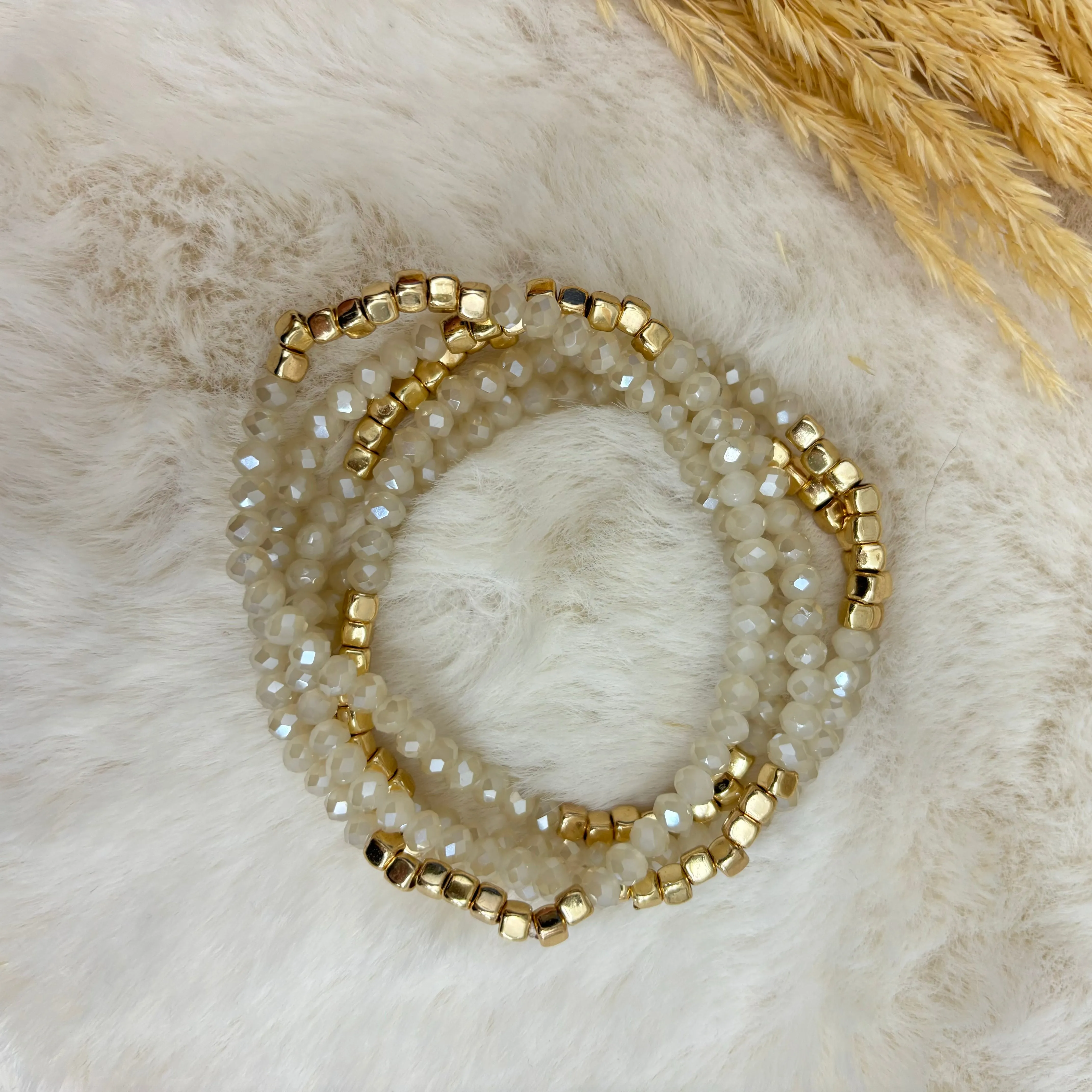 Stacker Bracelet Mini / Ivory Gold