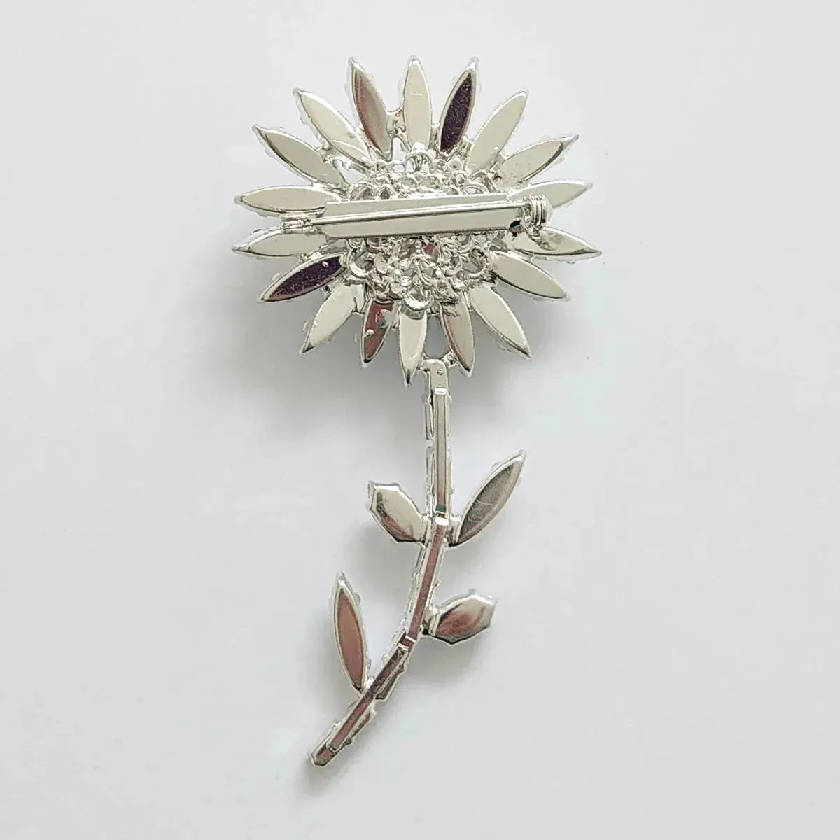 Swarovski Crystals Sparkling Flower Lapel Brooch