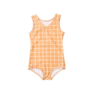 Sweetheart 1 Piece Swimsuit | UPF   Recycled - Buckwheat Plaid