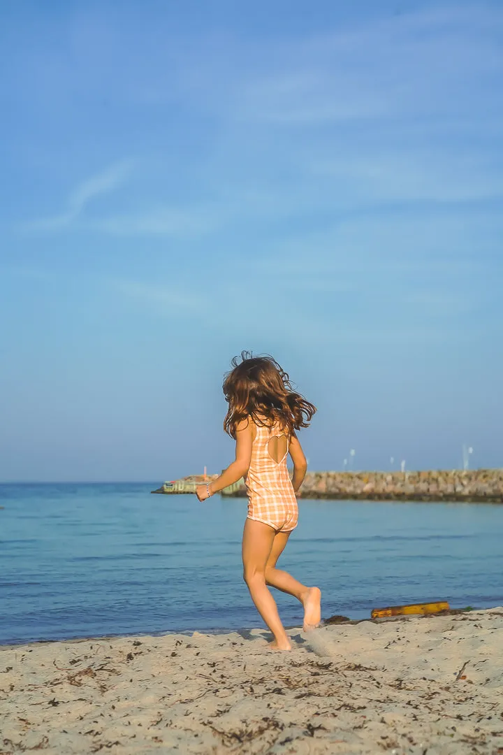 Sweetheart 1 Piece Swimsuit | UPF   Recycled - Buckwheat Plaid