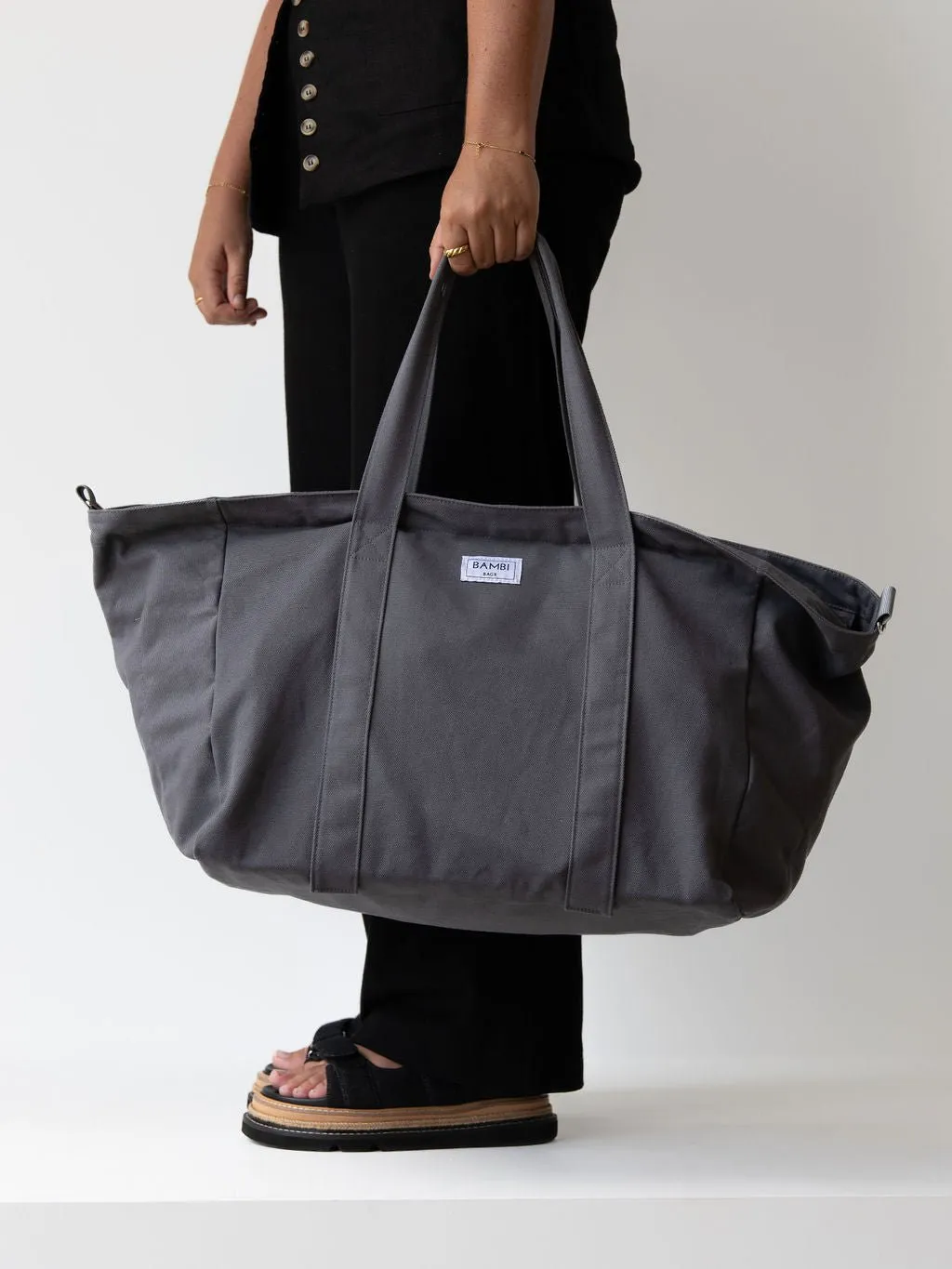 The Essential Bambi Bag Charcoal with lined insert