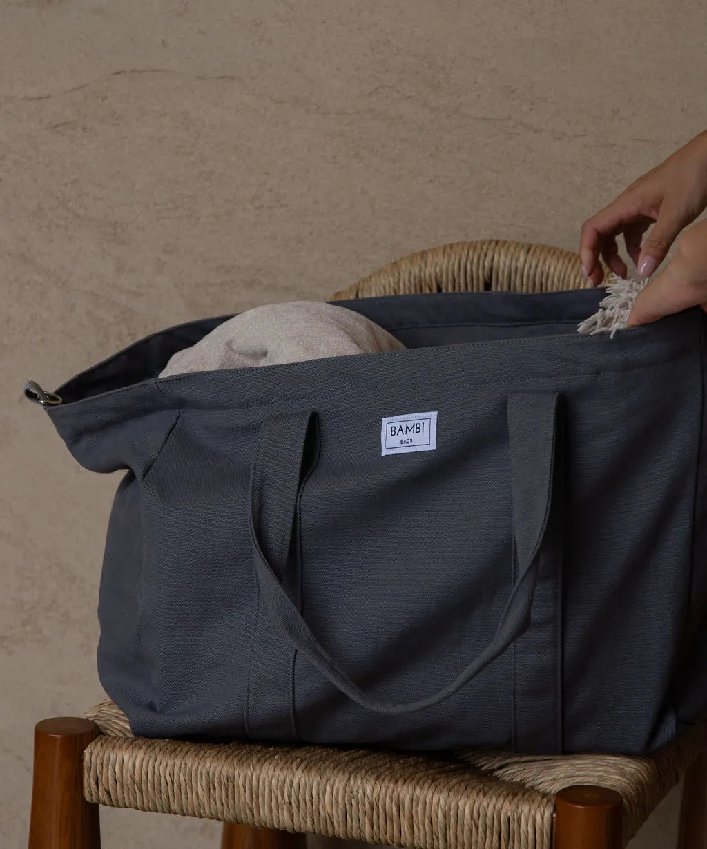 The Essential Bambi Bag Charcoal with lined insert