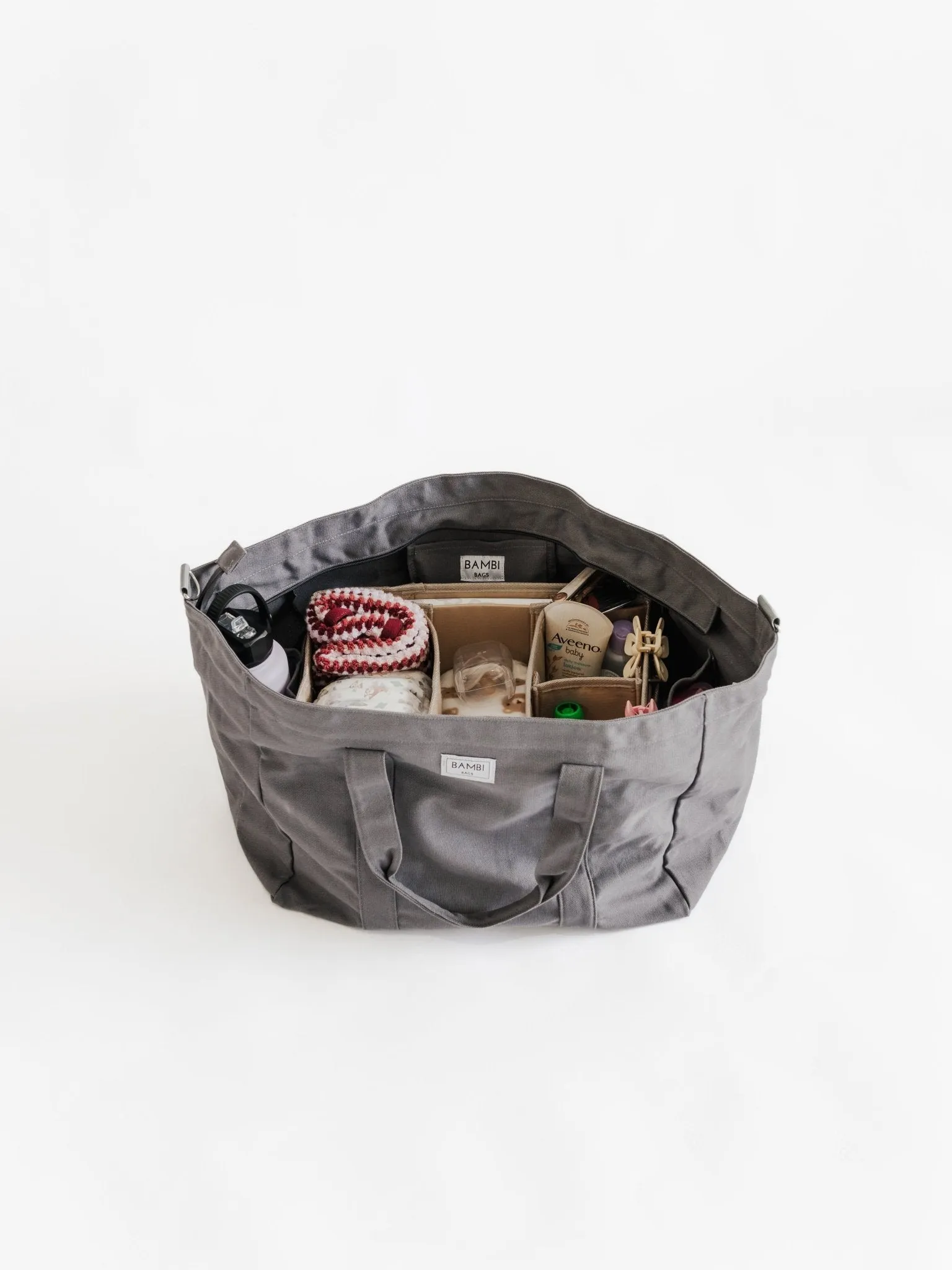 The Essential Bambi Bag Charcoal with lined insert