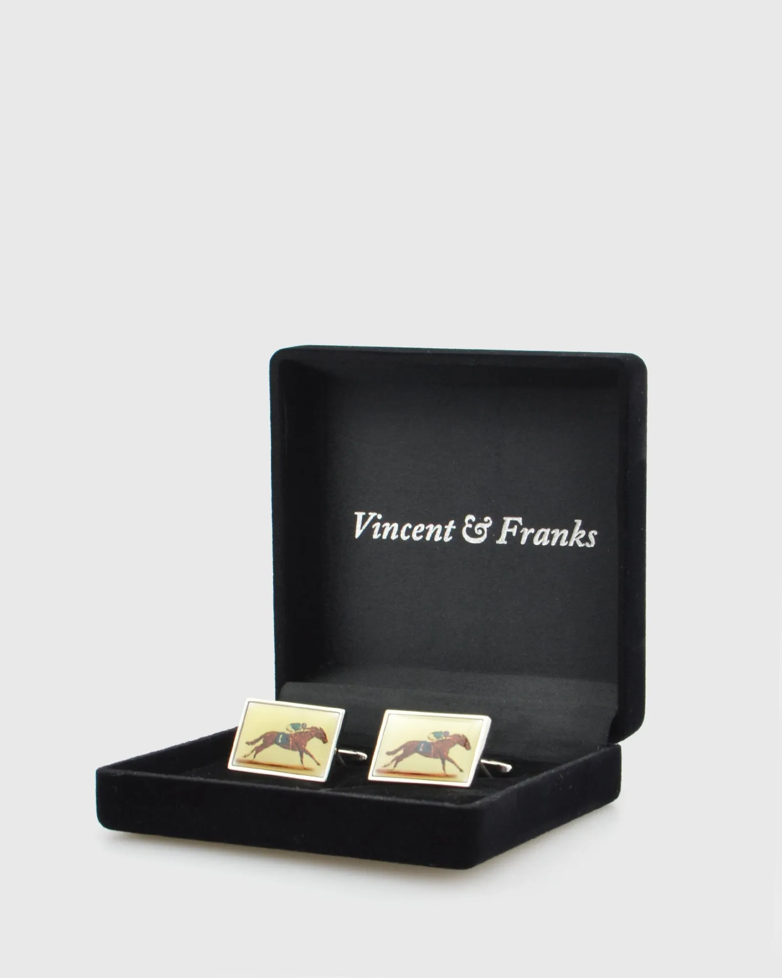 VINCENT & FRANKS VF20613B RHODIUM CUFFLINKS