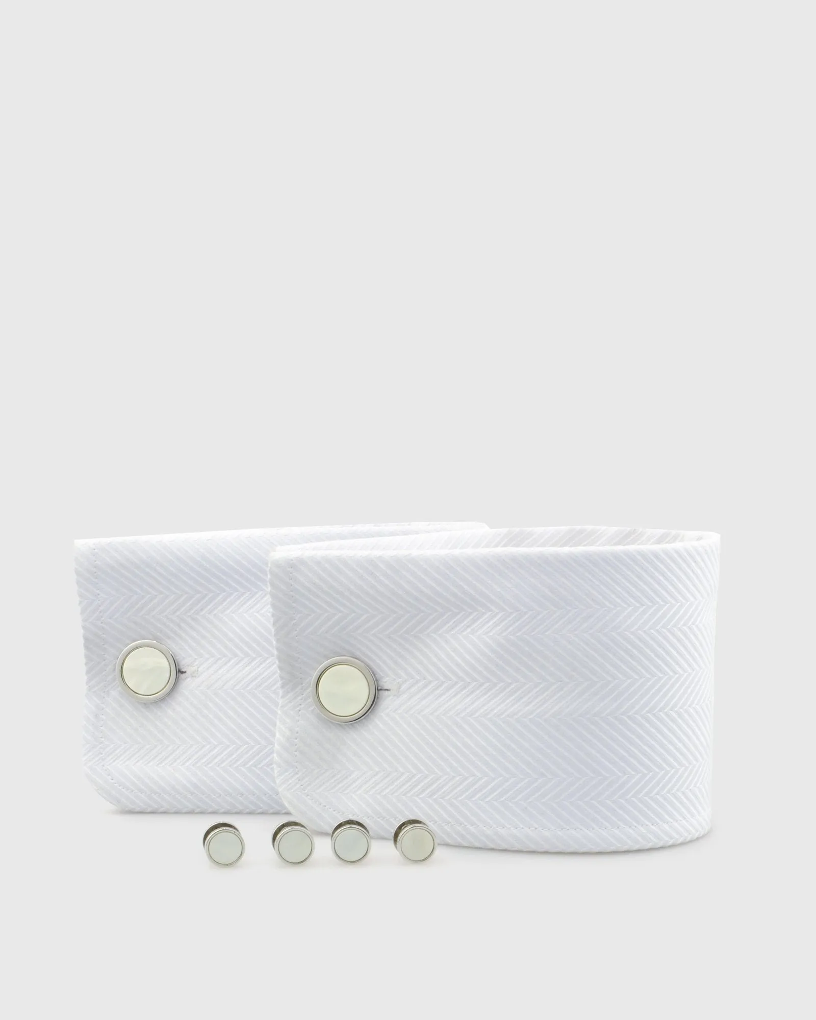 VINCENT & FRANKS VF41224M MOP CUFFLINKS/STUD SET